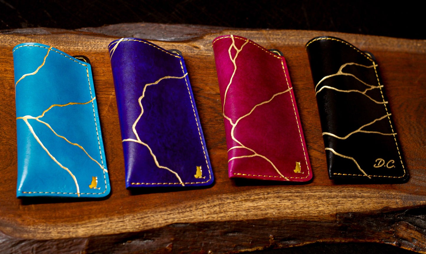 Kintsugi Leather Glasses Case