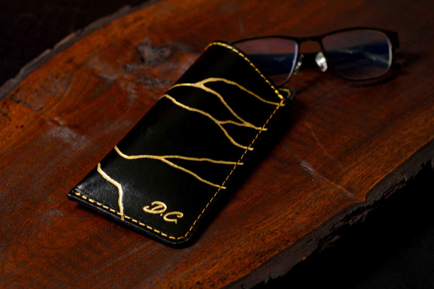Kintsugi Leather Glasses Case