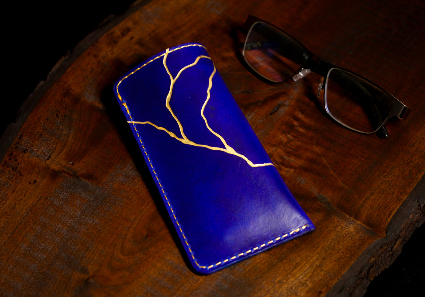 Kintsugi Leather Glasses Case