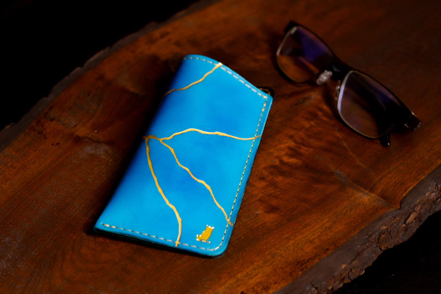 Kintsugi Leather Glasses Case