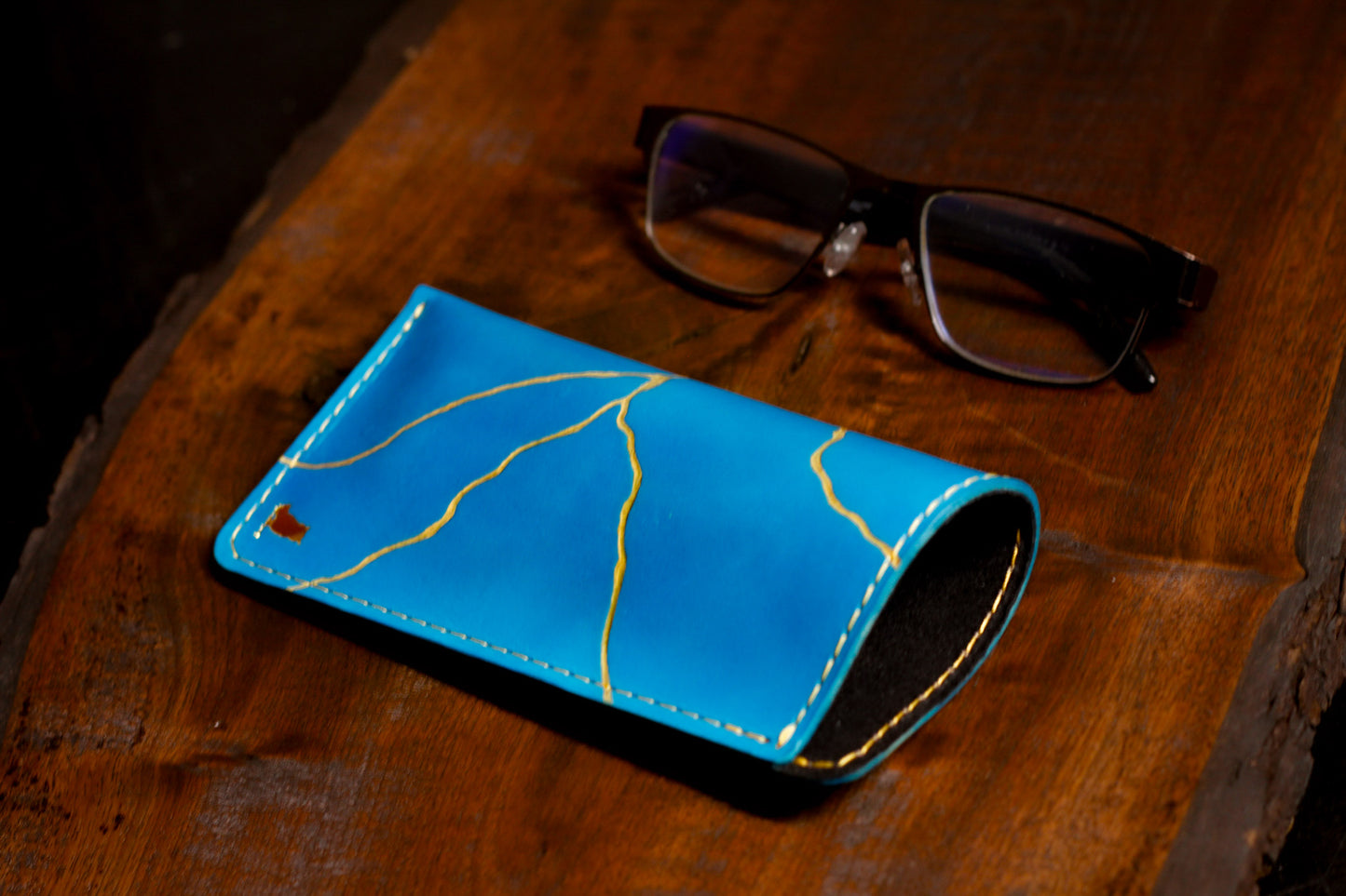 Kintsugi Leather Glasses Case
