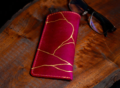 Kintsugi Leather Glasses Case